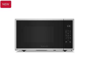 A KitchenAid® 1.5 Cu. Ft. Countertop Sensor Cooking Microwave.