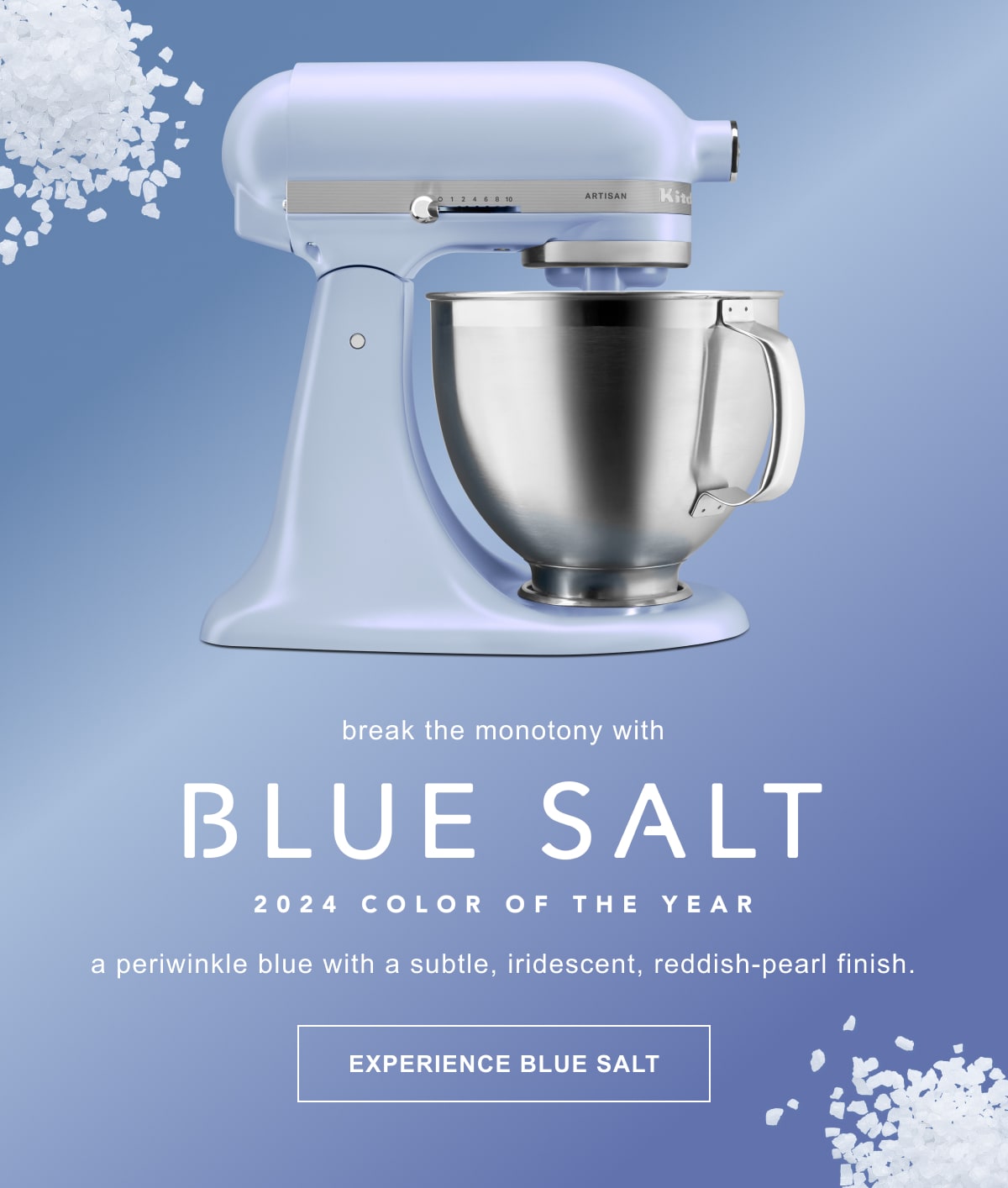 BREAK THE MONOTONY WITH BLUE SALT - 2024 COLOR OF THE YEAR