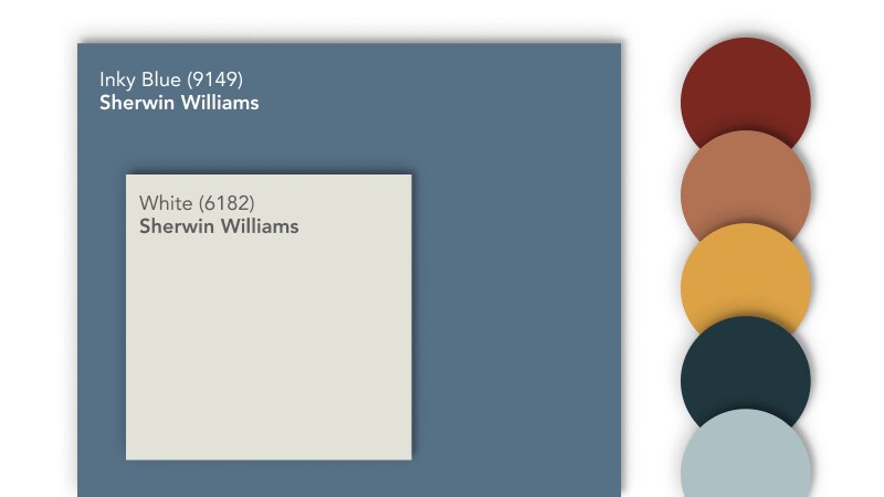 An assortment of different paint swatches and colors. 