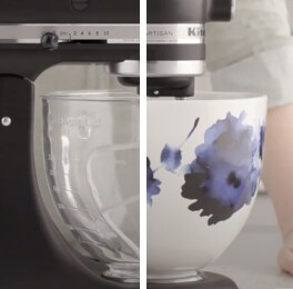 KitchenAid® ceramic mixer bowls.