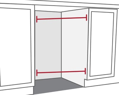 Width of a dishwasher cutout