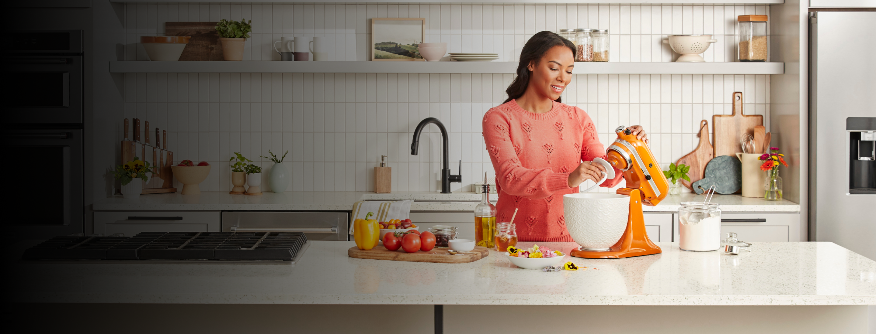 Attaching a dough hook to a KitchenAid® Stand Mixer.