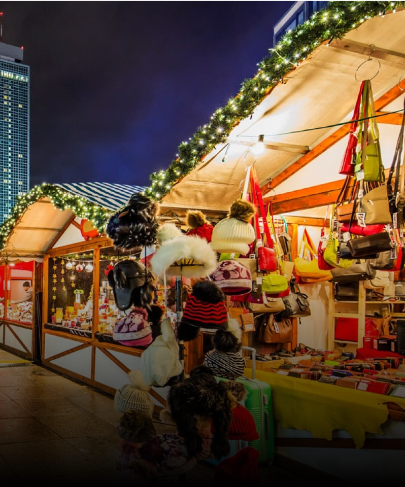 A holiday craft market.