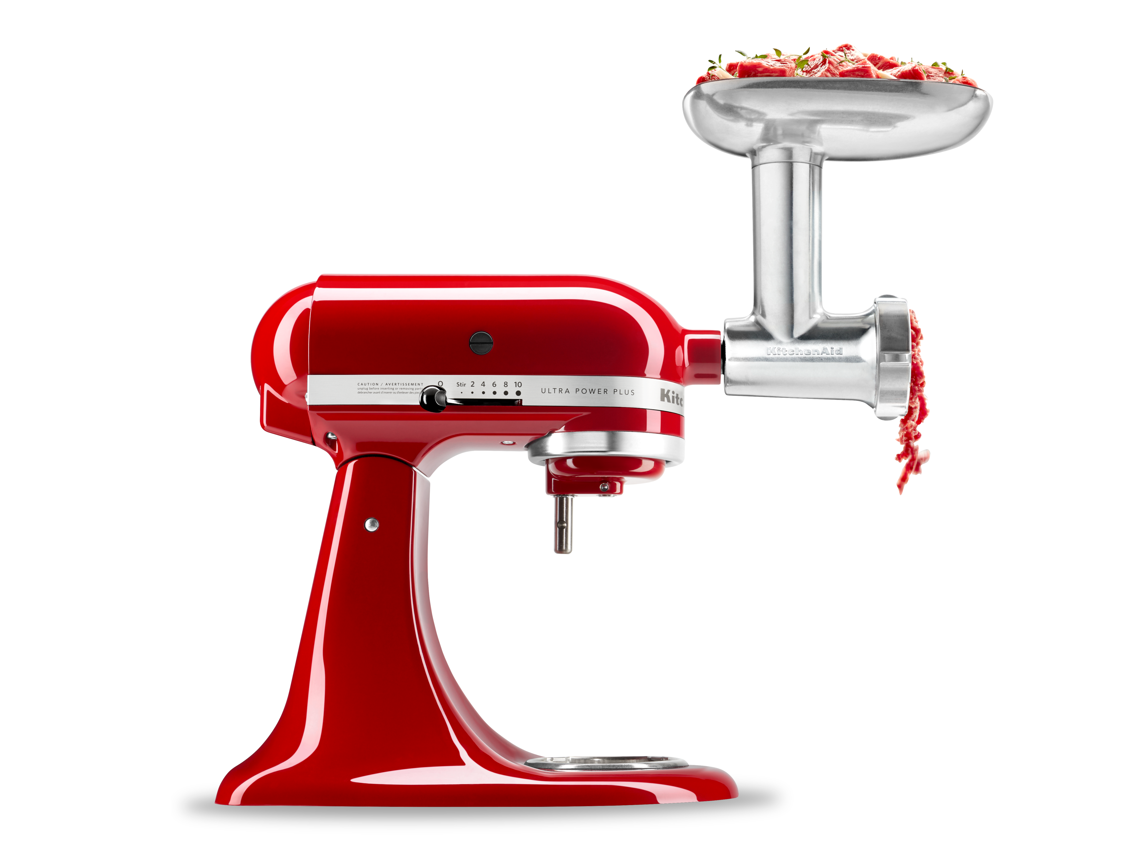 KitchenAid® stand mixer shown with attachment