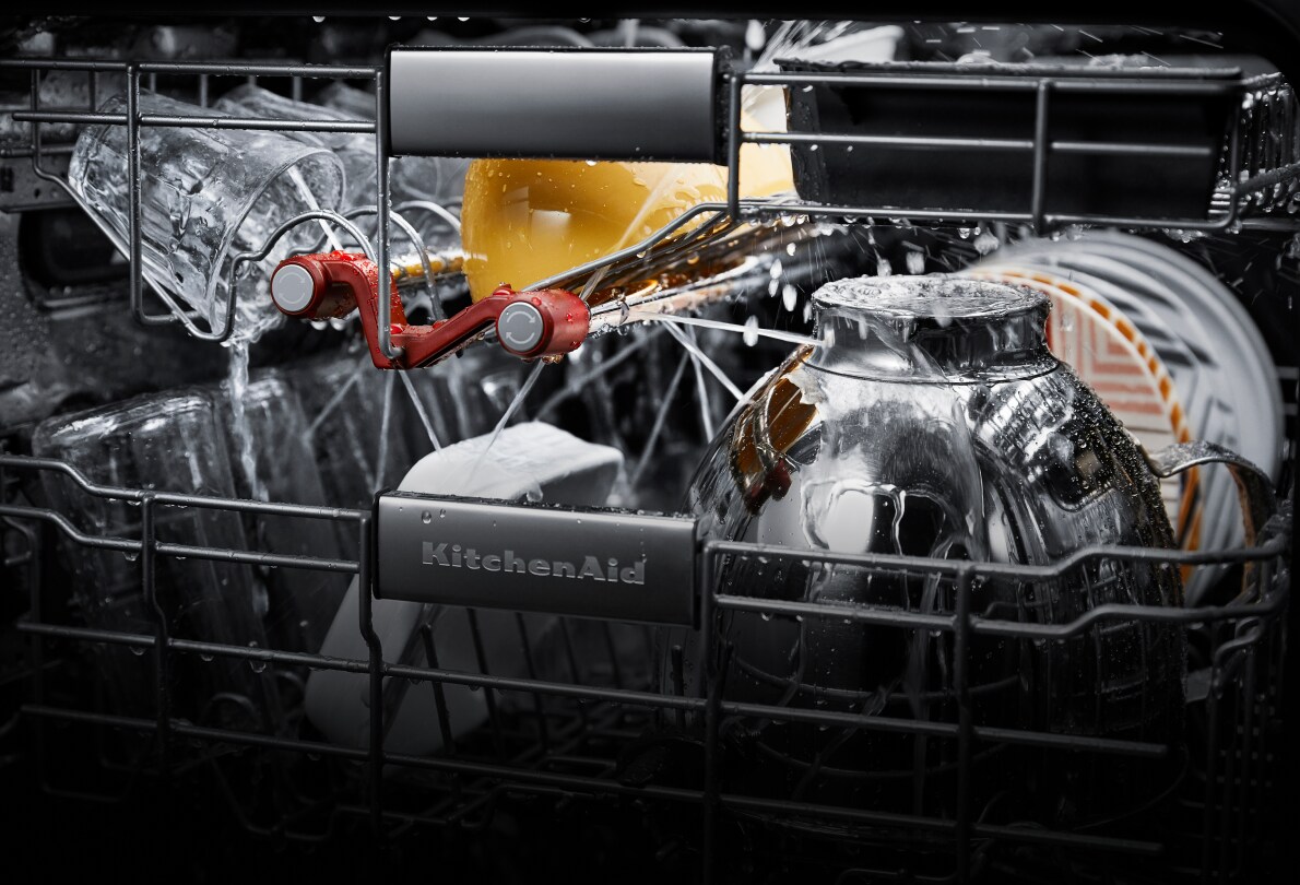 Dishes in the KitchenAid® 360° Max Jets™ Third Rack dishwasher