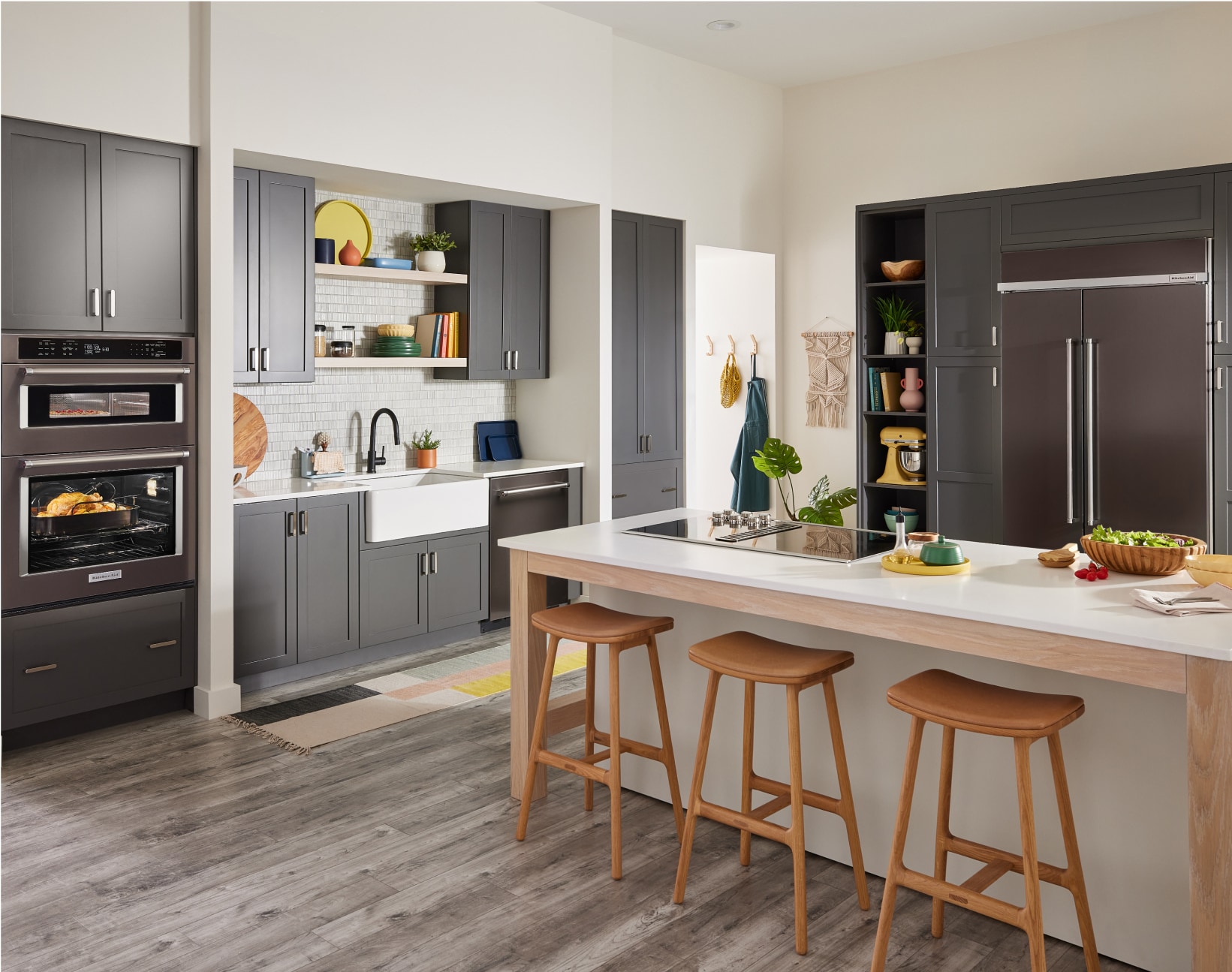 A kitchen filled with KitchenAid brand appliances.