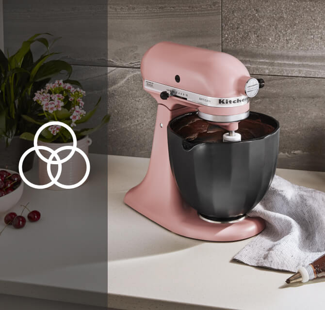 Matte Dried Rose KitchenAid® stand mixer with pink macarons Matte Dried Rose KitchenAid® stand mixer with pink macarons