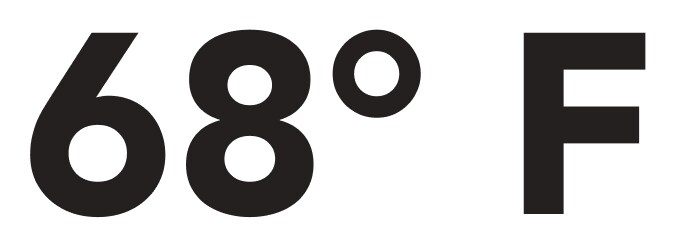 68º Fahrenheit