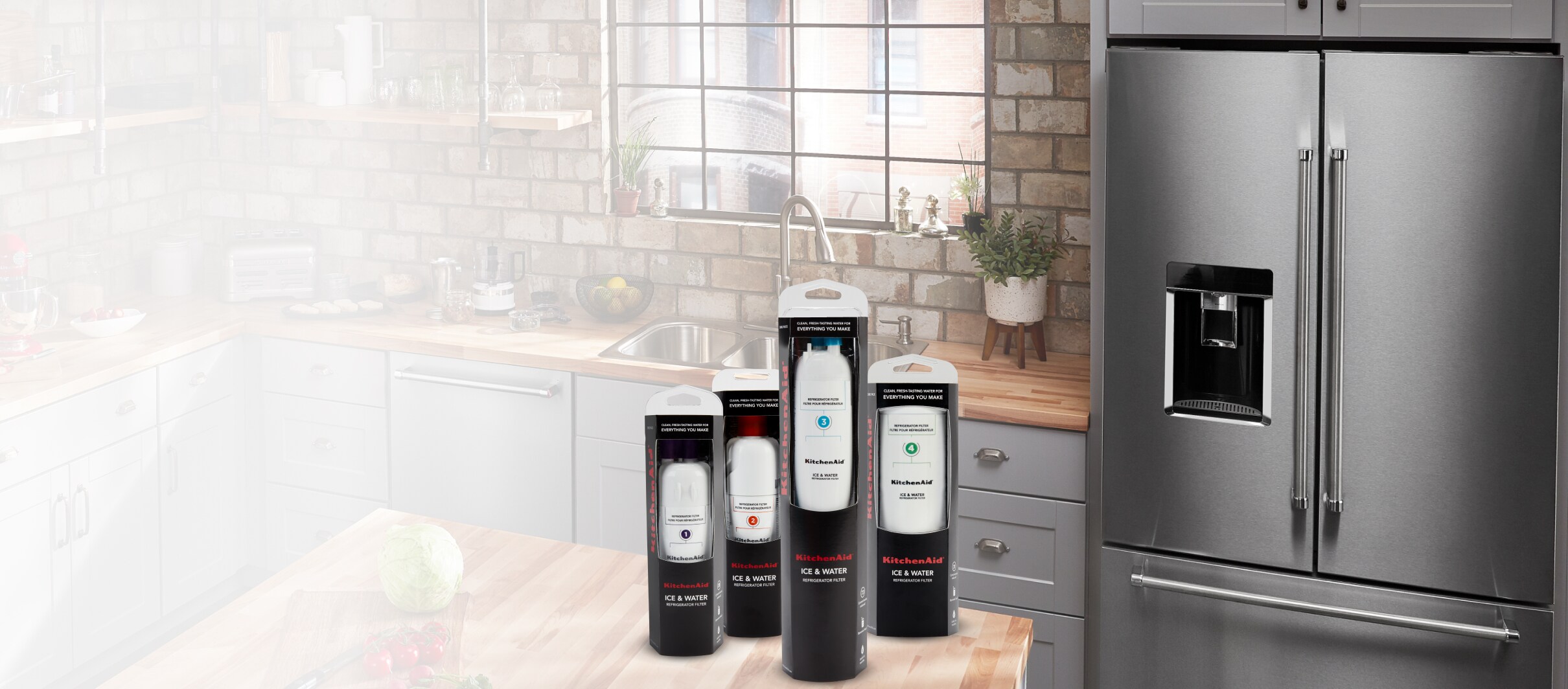 KitchenAid approved water filters.