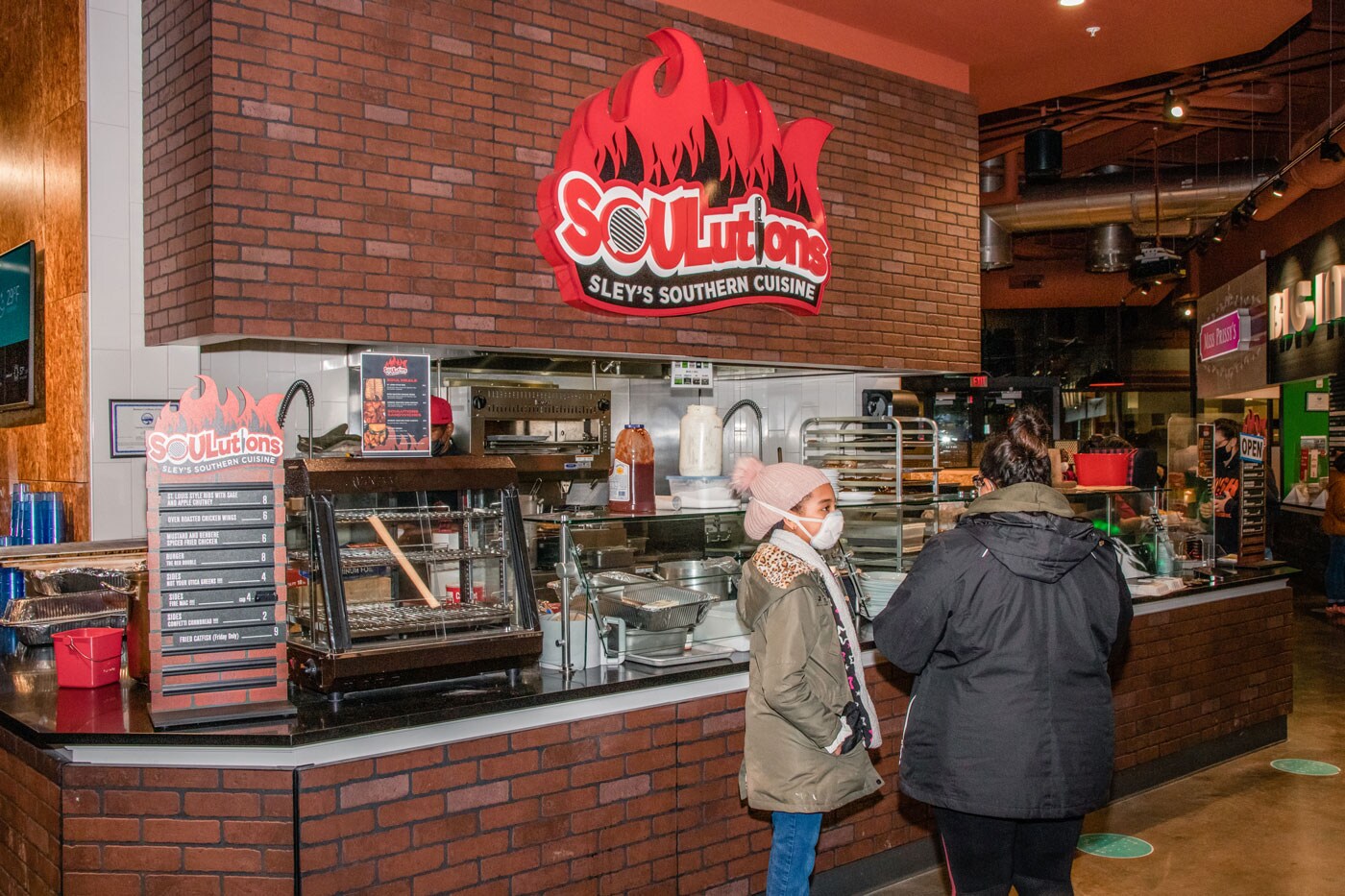 The interior of Soulutions, Sley's Southern Cuisine.