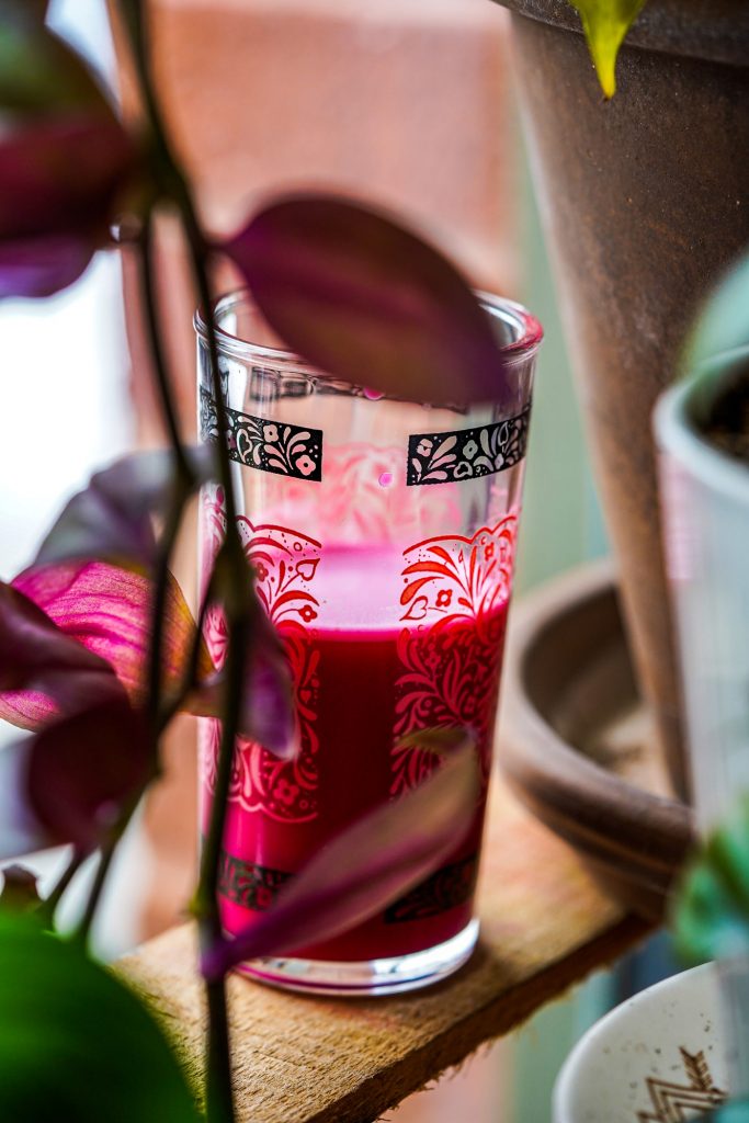 Beetroot juice.