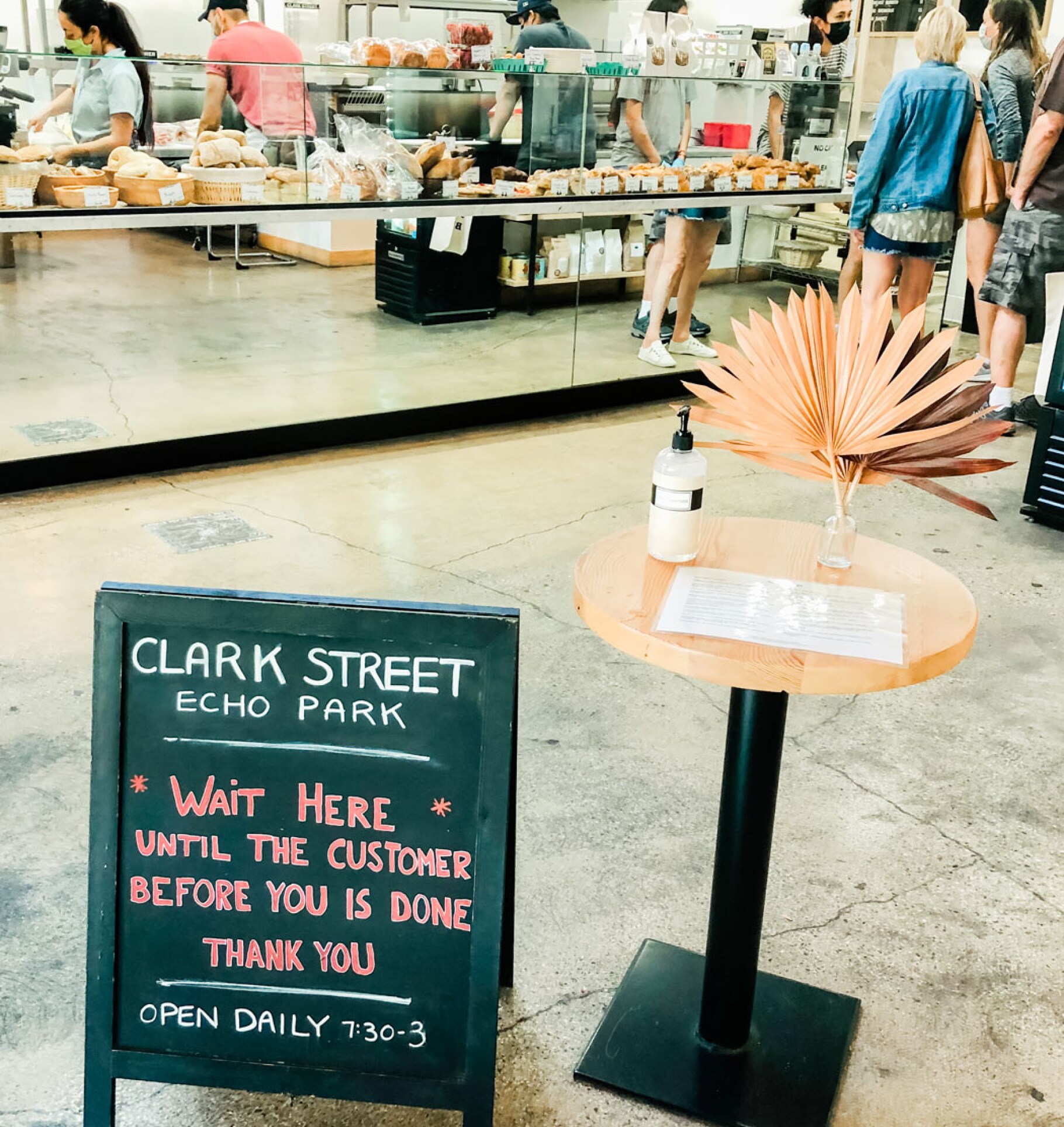 Clark Street's interior signage.