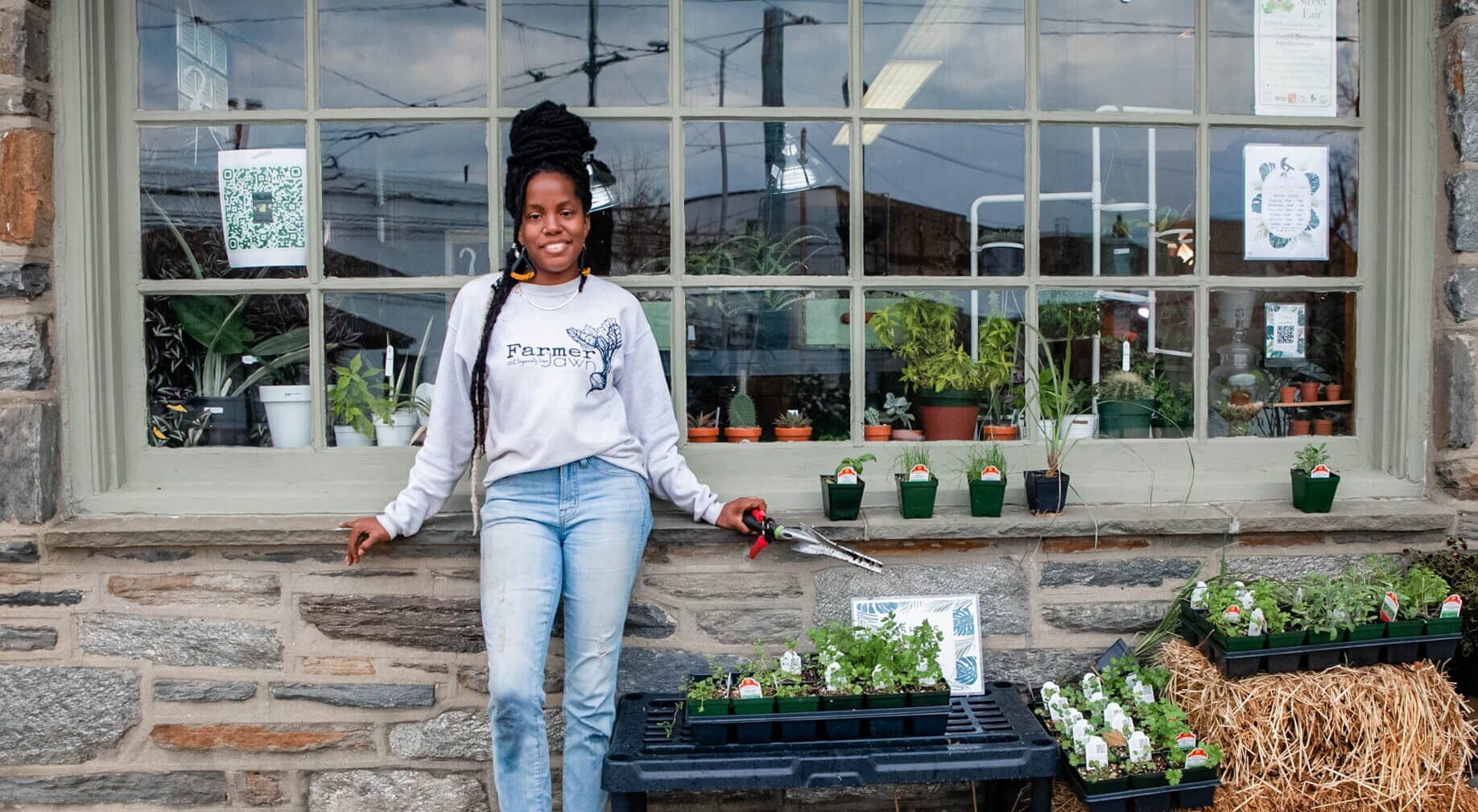 Christa Barfield posing happily for a photo.