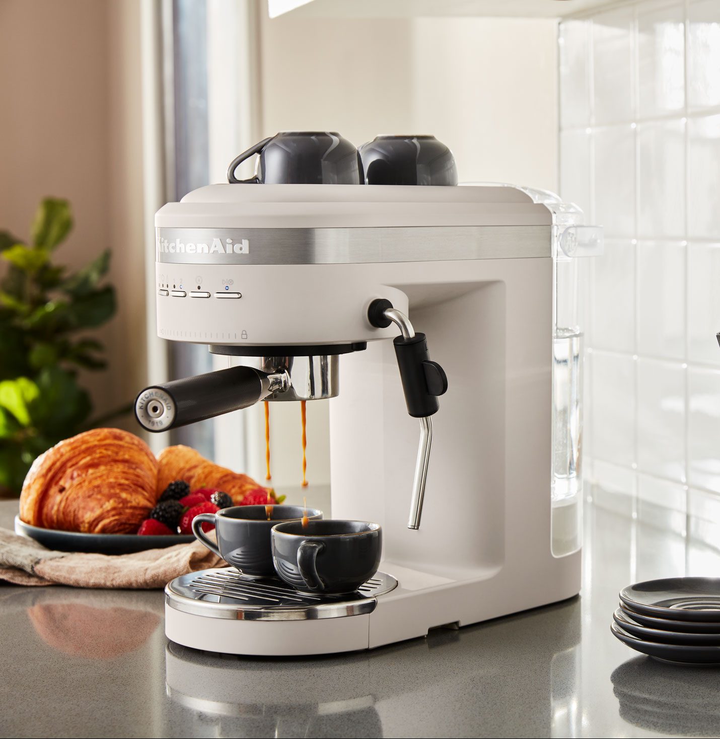 A KitchenAid® Espresso Maker in Milkshake.