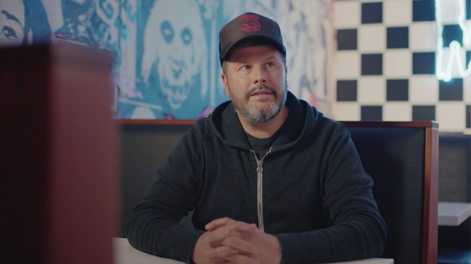 A candid photo of Nic Adler.