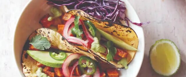 Sweet Potato Tacos with Lime Crema