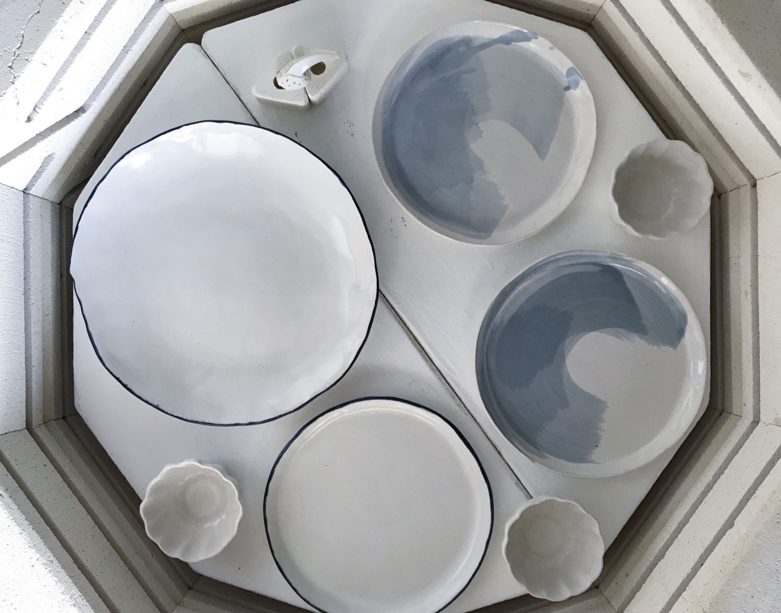 Ceramic dishes by Lee Ee Vee.