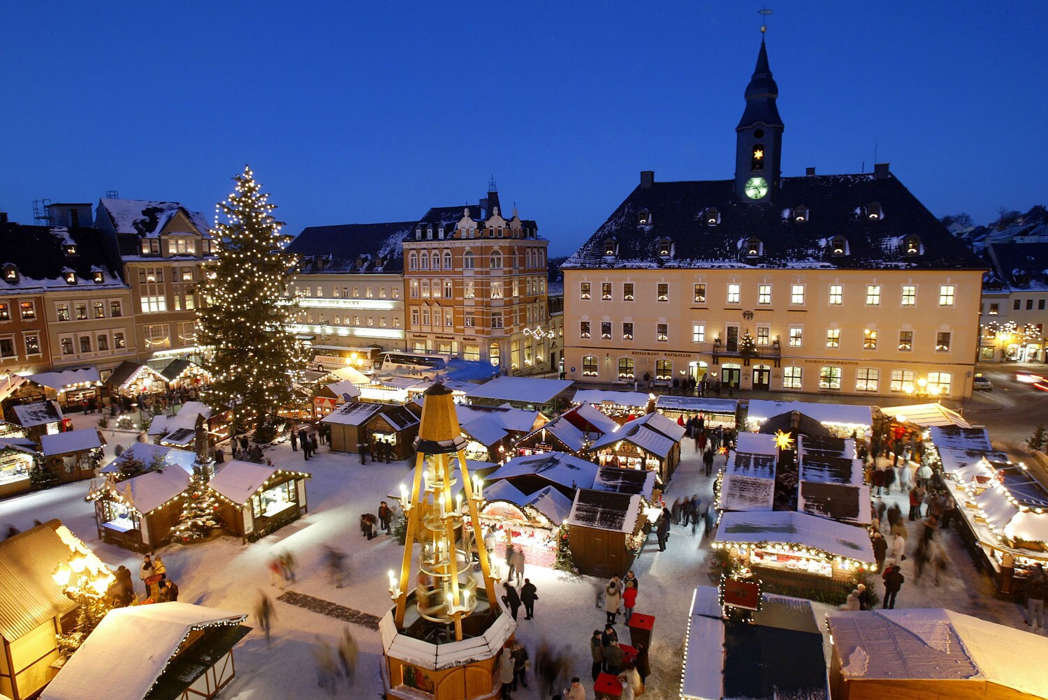 A Christmas market.