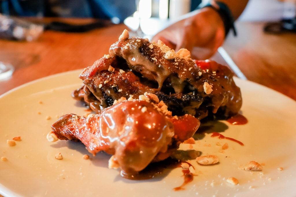 A plate of freshly cooked wings.