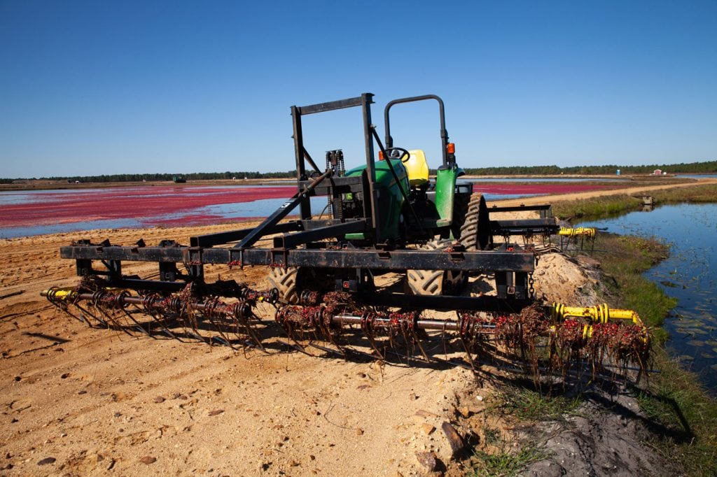 A vehicle used for for harvesting cranberries.