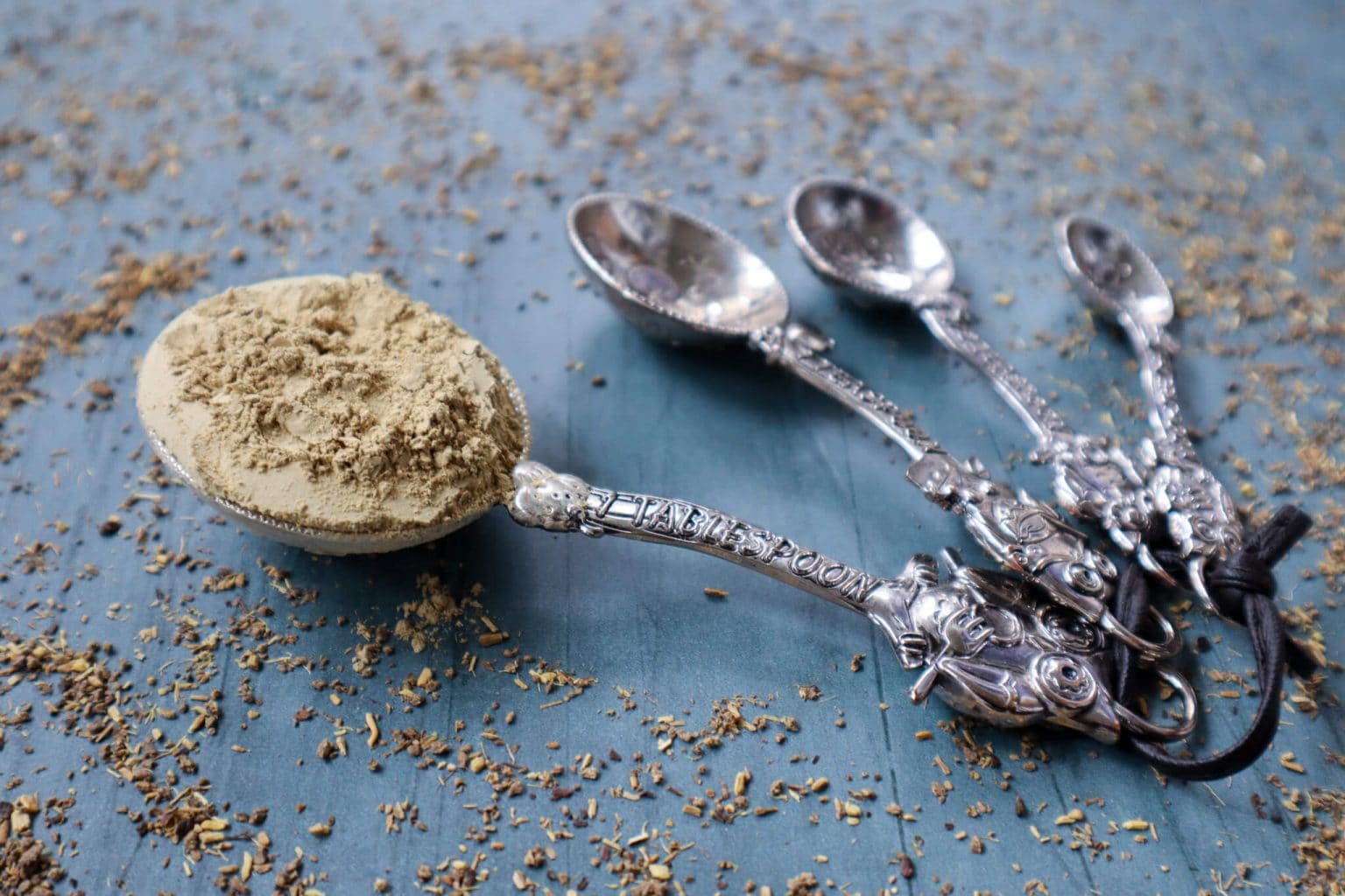 A spoonful of licorice powder.