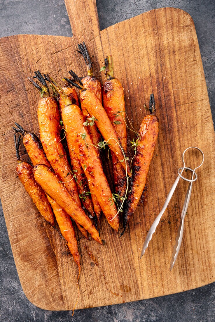 Roasted carrots.