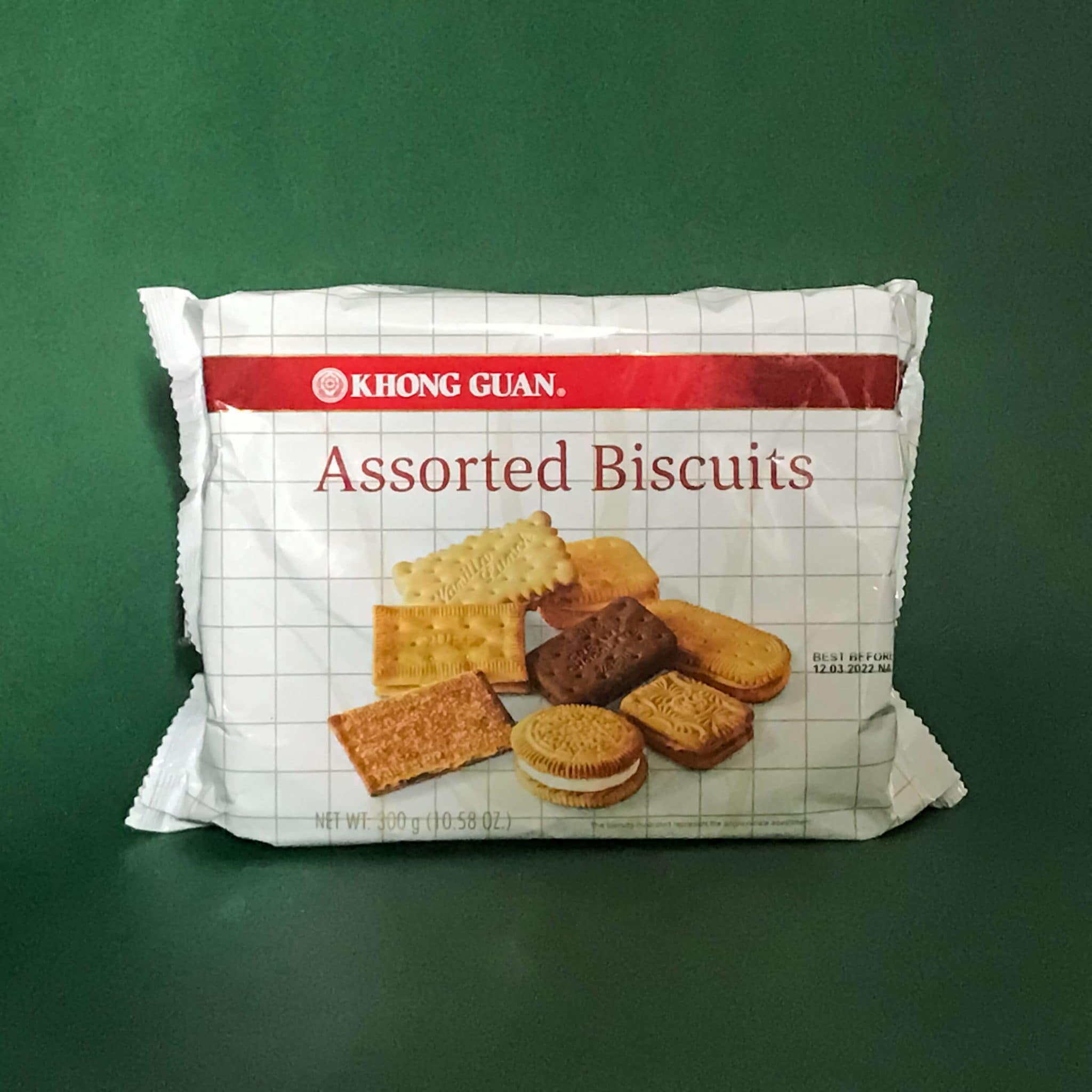 A package of Khong Guan Assorted Biscuits.