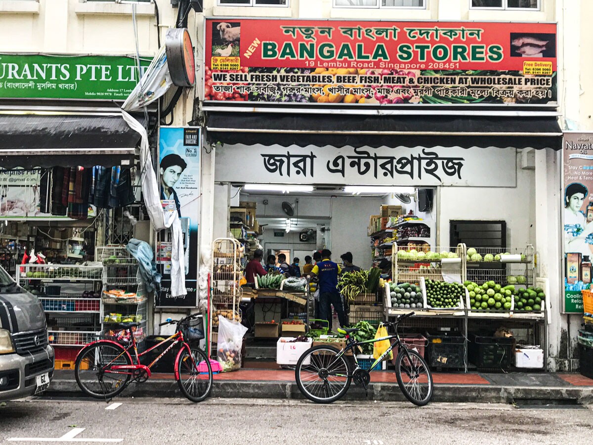 The busy streets of Little India.