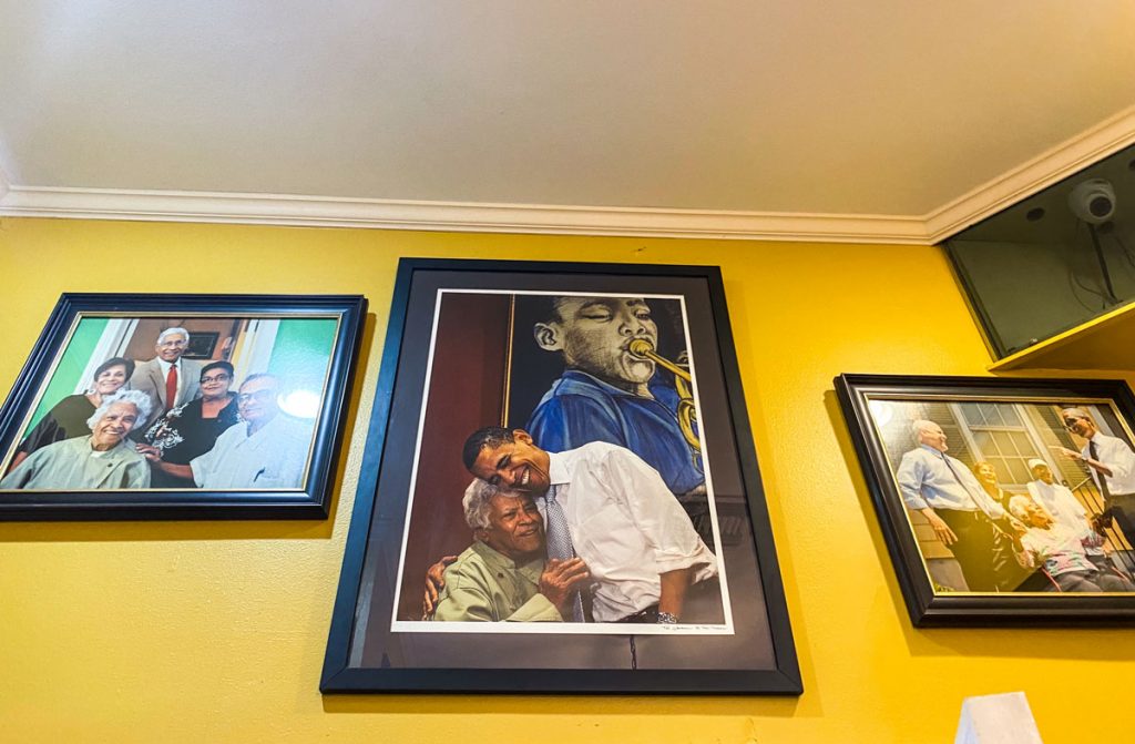 Historic photographs taken at Dooky Chase's Restaurant.