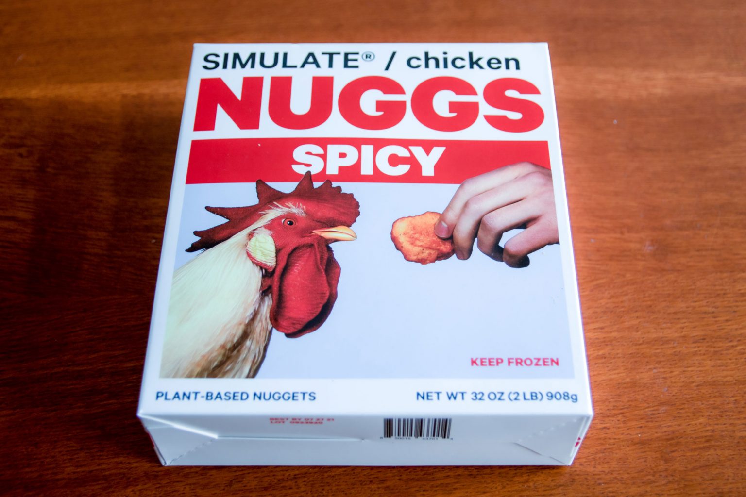 A box of plant-based nuggets.