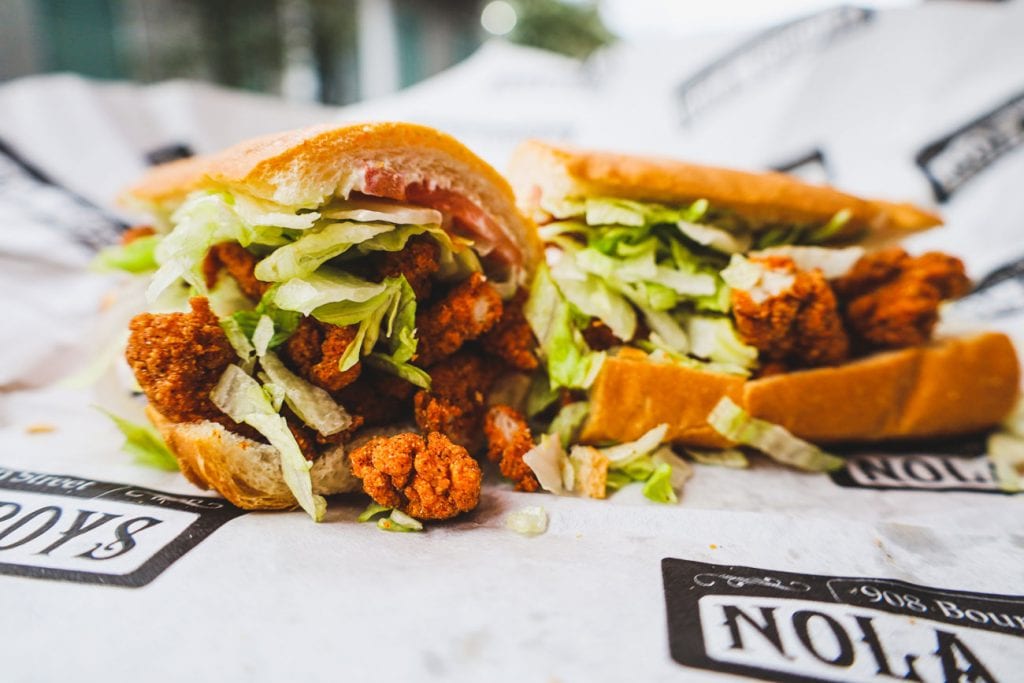 A po'boy sandwich.