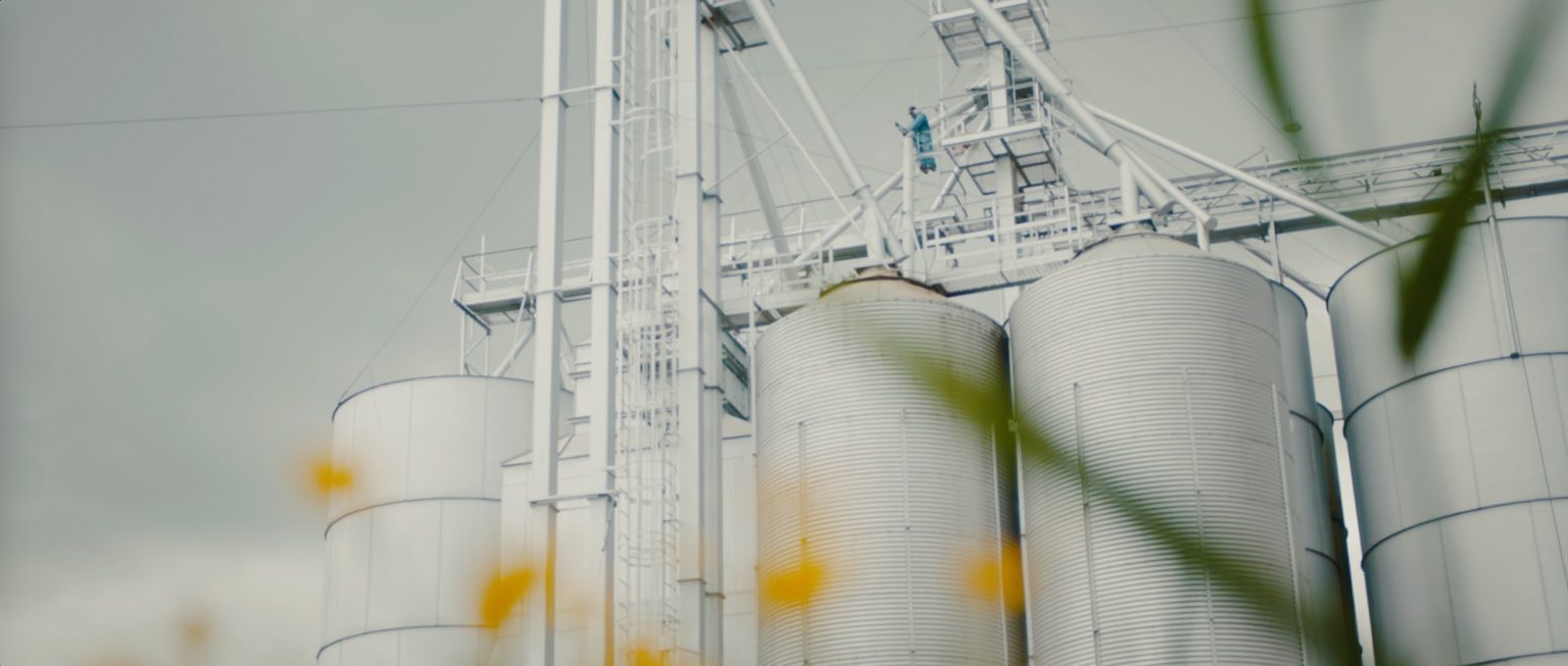The silos used to hold grain.