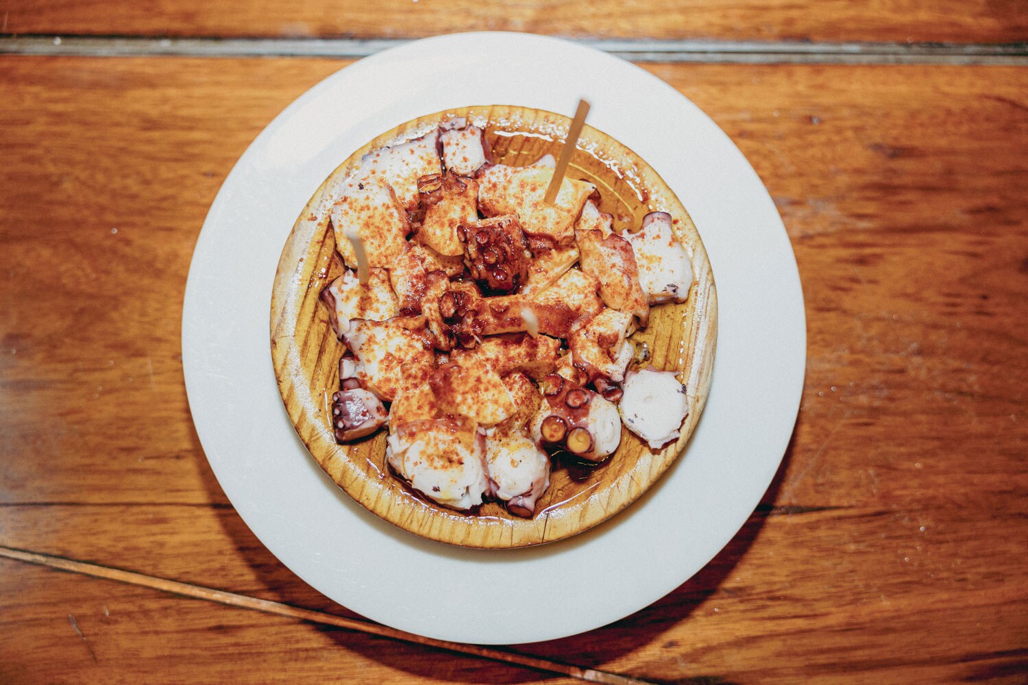 A decadent octopus dish.