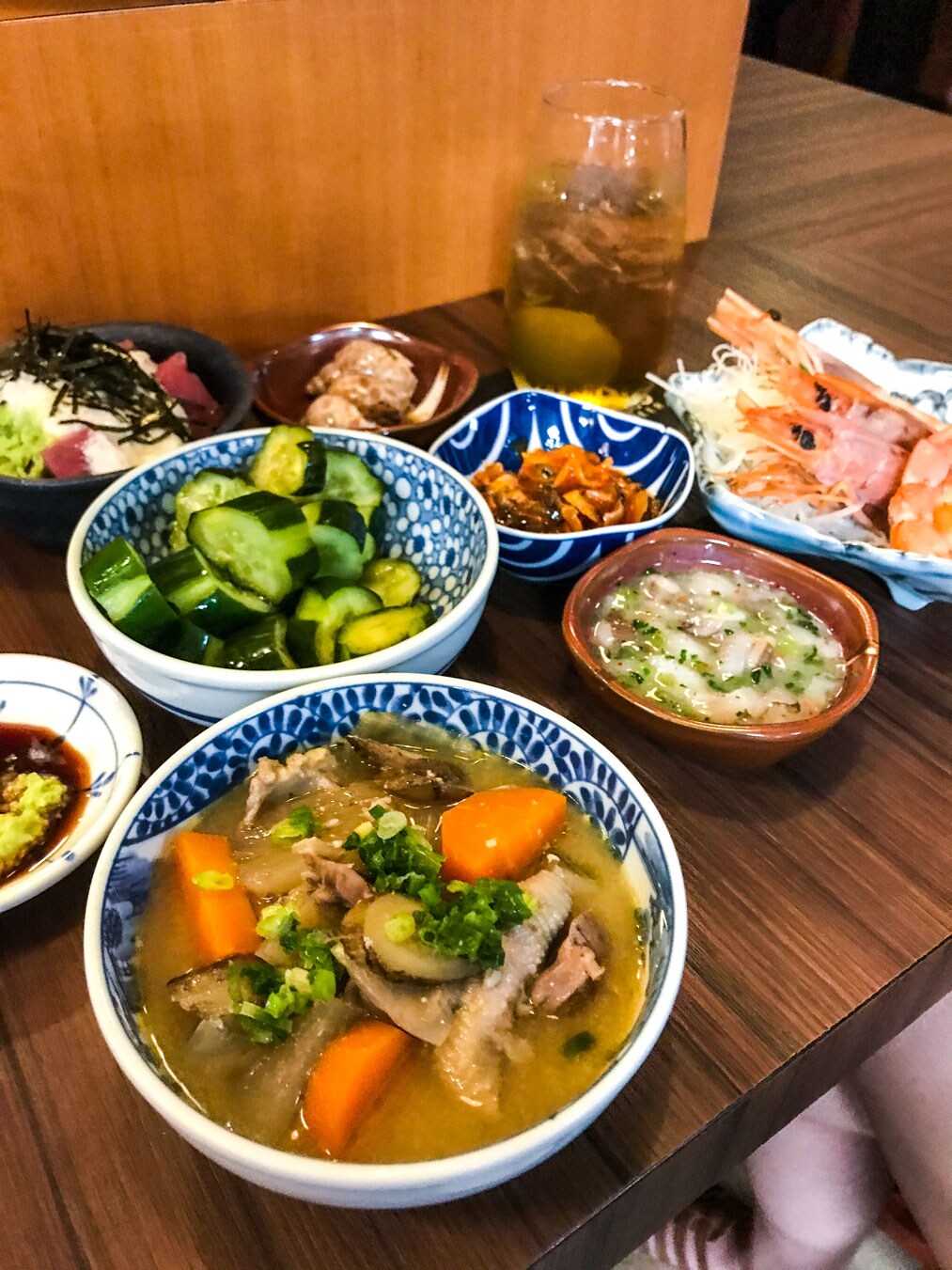 Bowls filled to the brim with food.