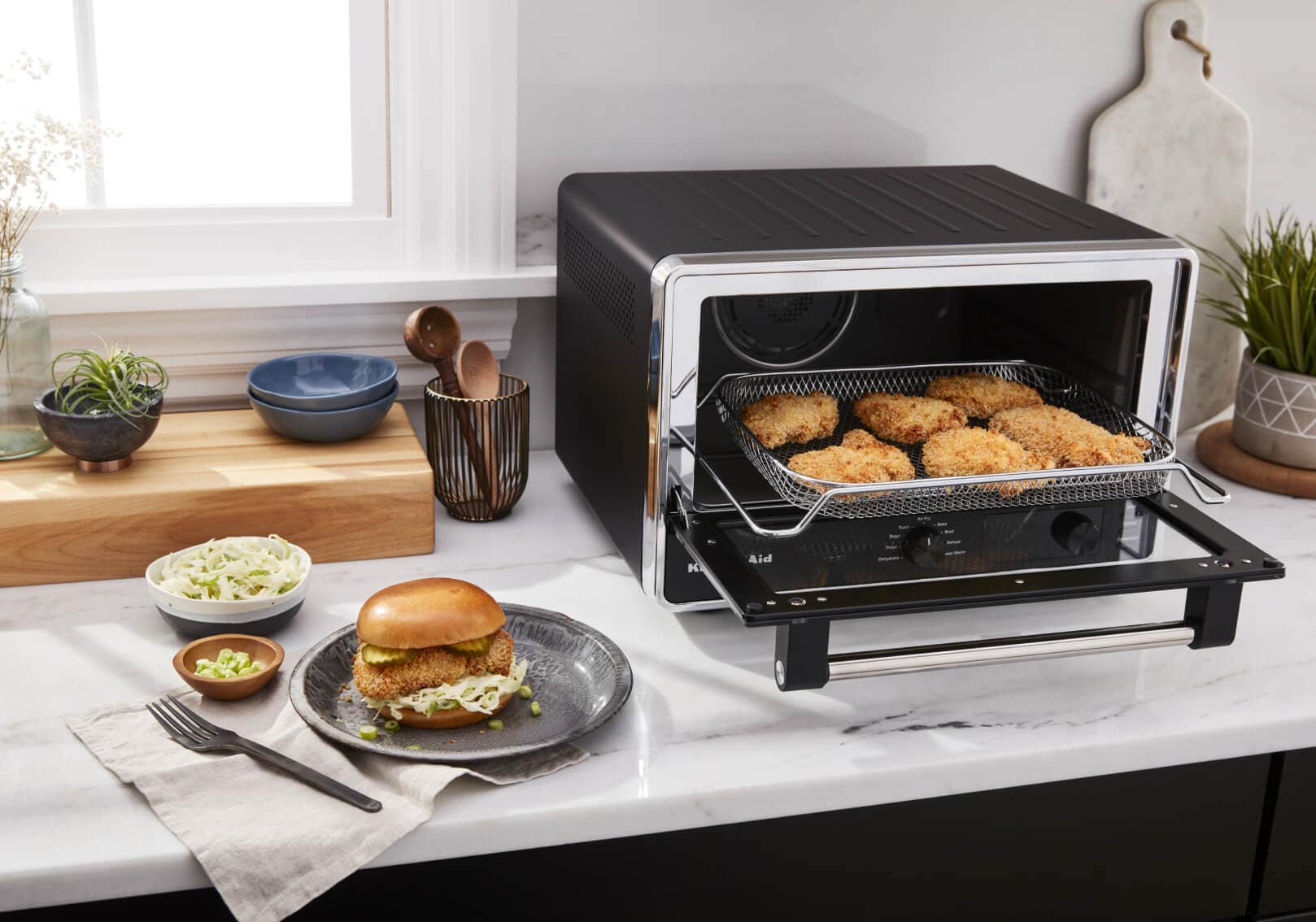 KitchenAid® Digital Countertop Oven with air fried chicken KitchenAid® Digital Countertop Oven with air fried chicken