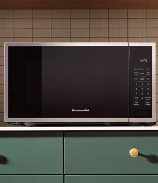 A KitchenAid® countertop microwave