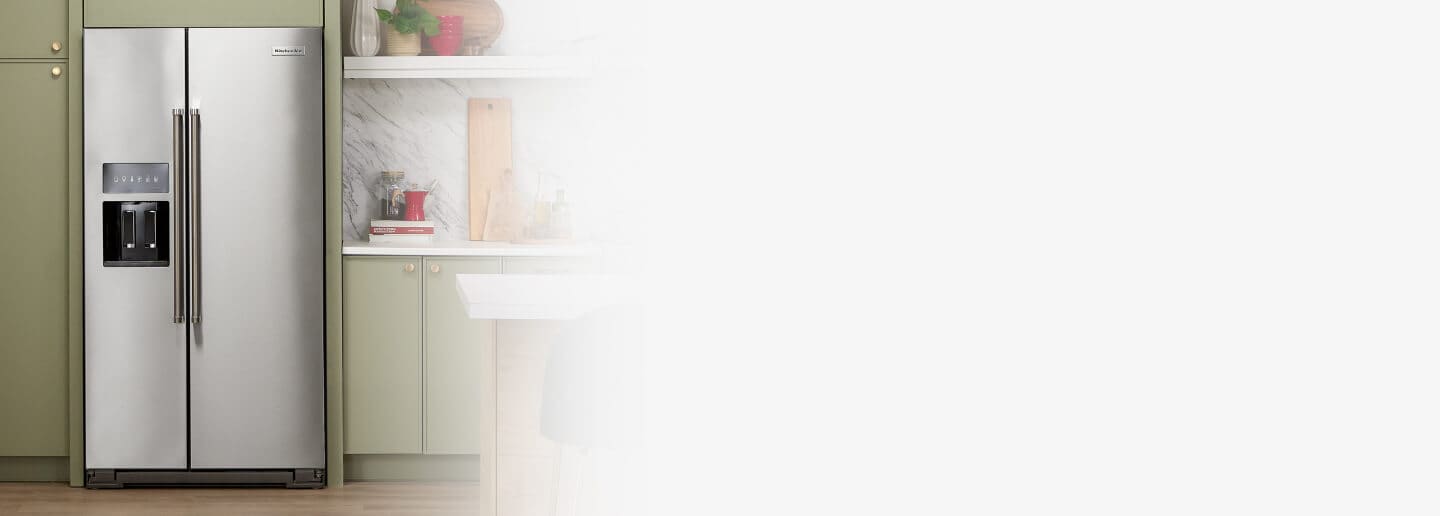 Stainless steel side-by-side refrigerator