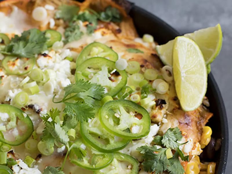 Chicken and sweet potato enchiladas