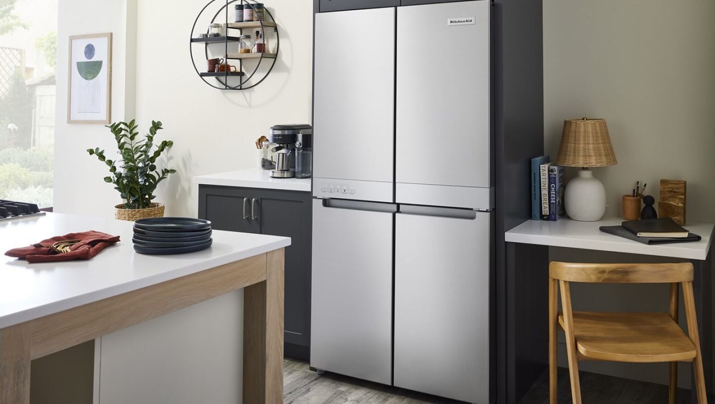 A KitchenAid® counter-depth 4-door refrigerator