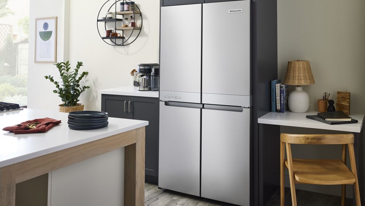 A KitchenAid® counter-depth 4-door refrigerator