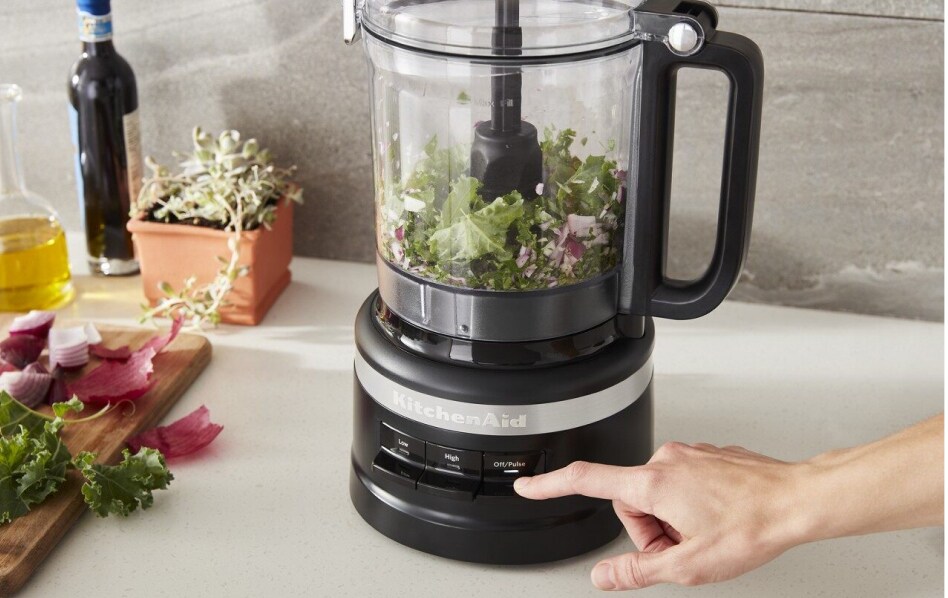 KitchenAid® Food Processor with herbs in working bowl