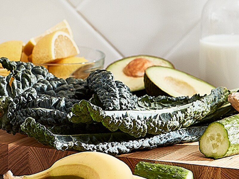 Avocados, cucumbers and lettuce