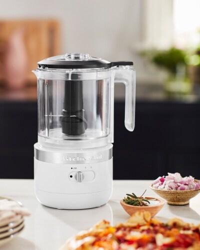 A cordless KitchenAid® food chopper.