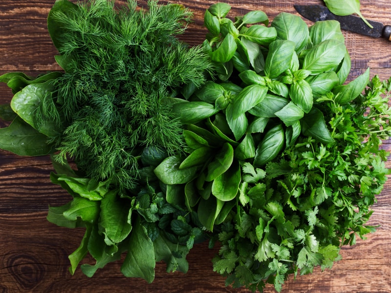 Fresh herbs.