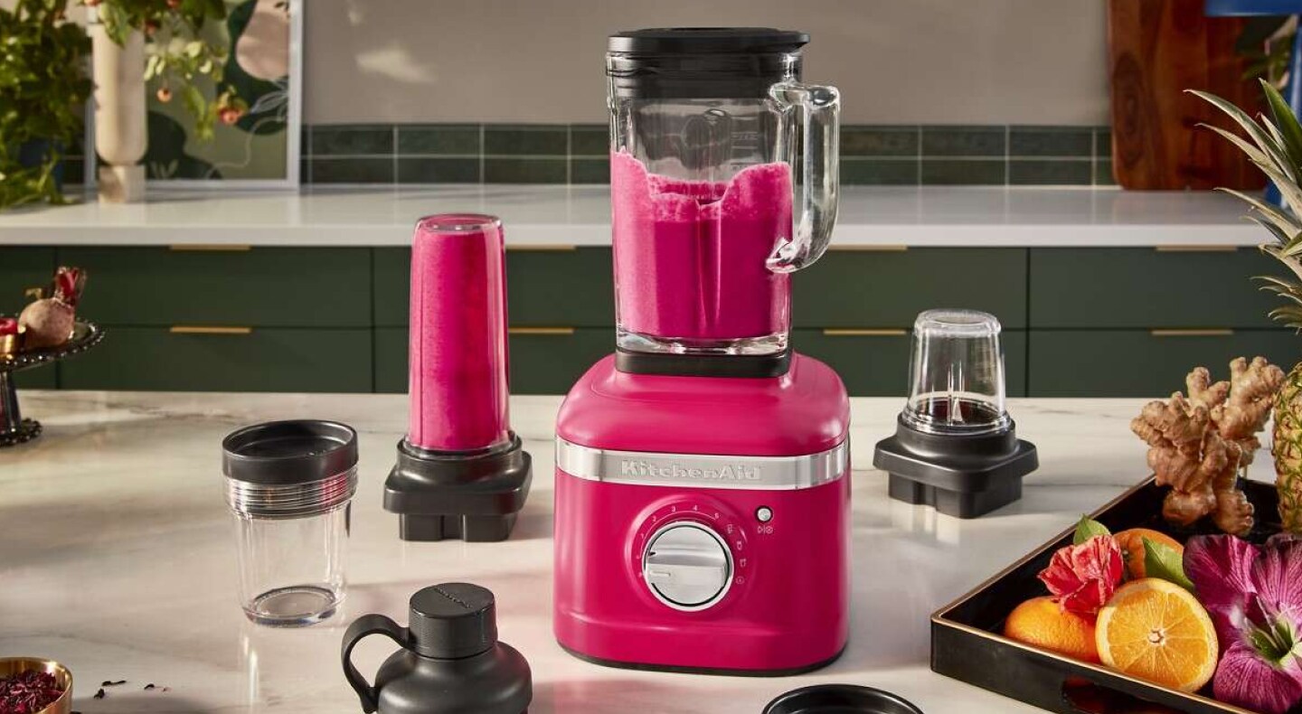 Hibiscus KitchenAid® blender making smoothies