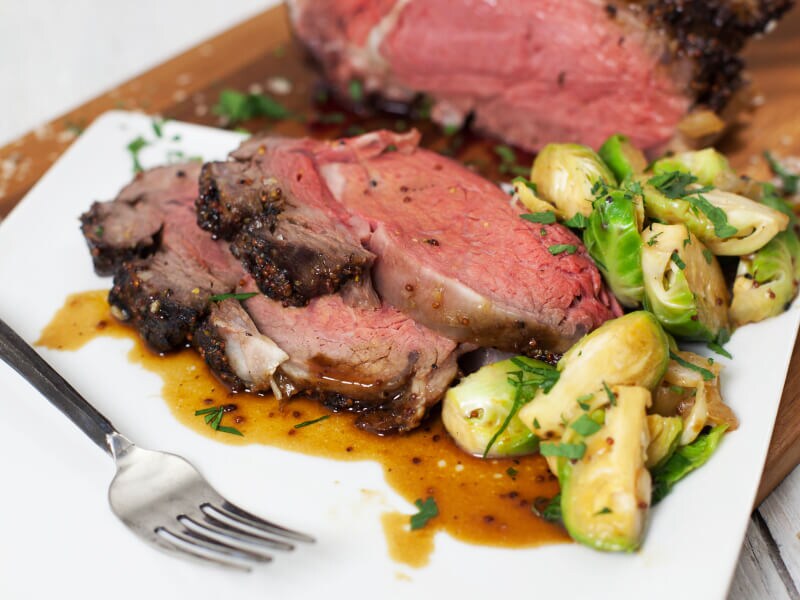 Steak and Brussels sprouts