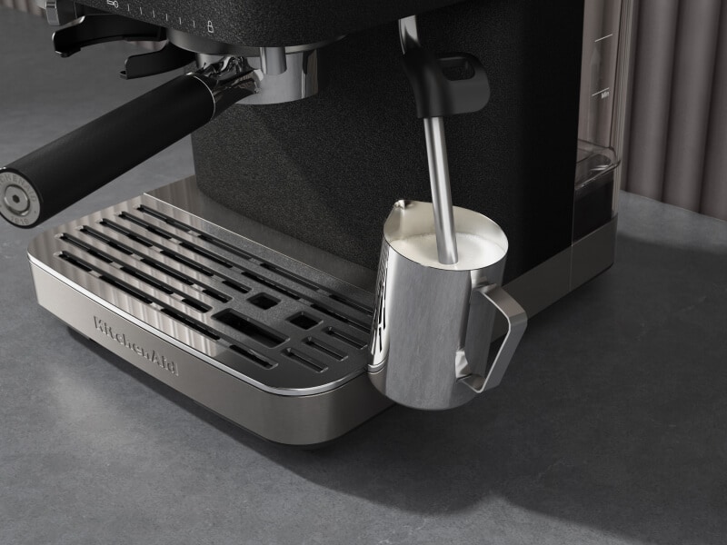 Milk being frothed with a steam wand Milk being frothed with a steam wand