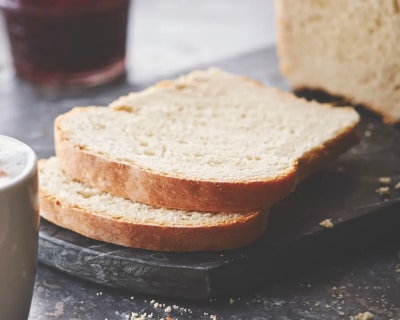Homemade bread sliced