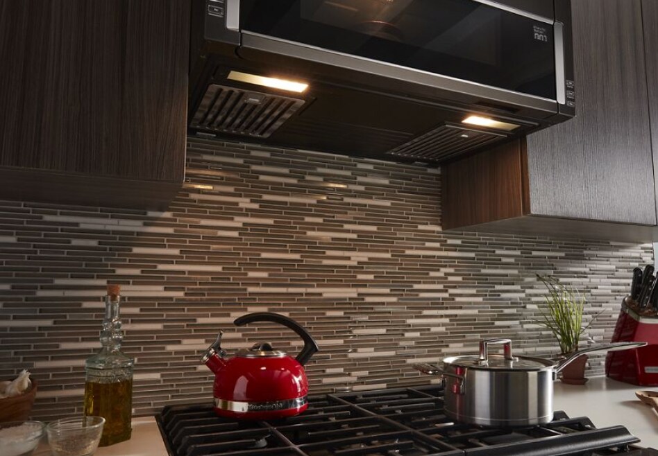 Help clear the air with a microwave vent hood from KitchenAid.