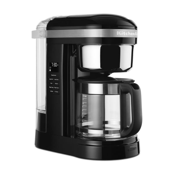 KitchenAid® 12 cup drip coffee maker with spiral showerhead and programmable warming plate KitchenAid® 12 cup drip coffee maker with spiral showerhead and programmable warming plate